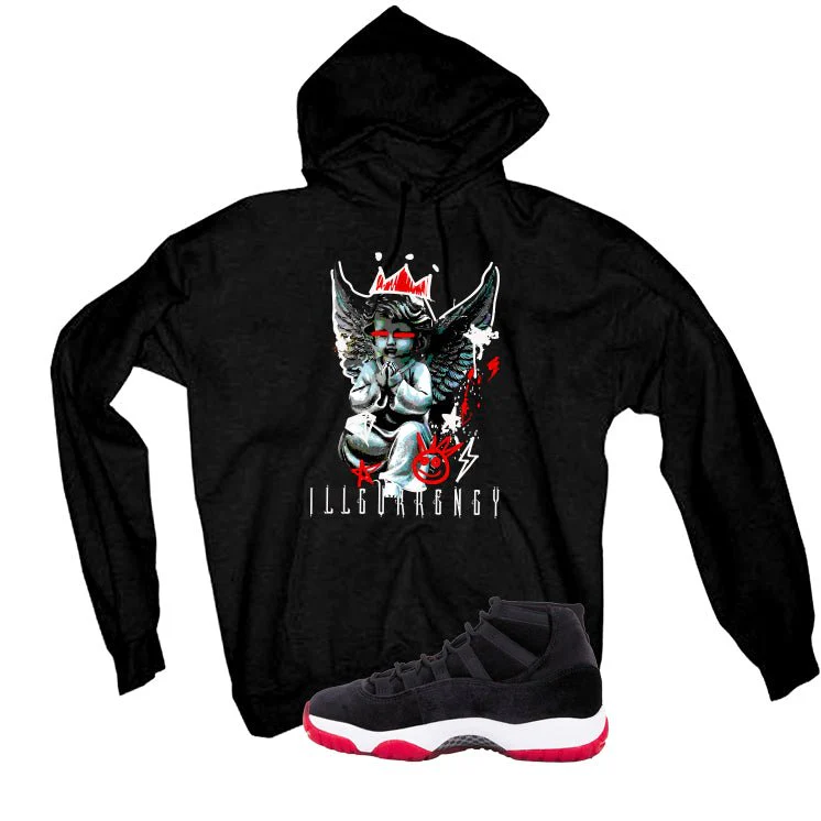 Air Jordan 11 Bred Velvet Black T-Shirt (Graffiti Angel)| illcurrency - Image 3