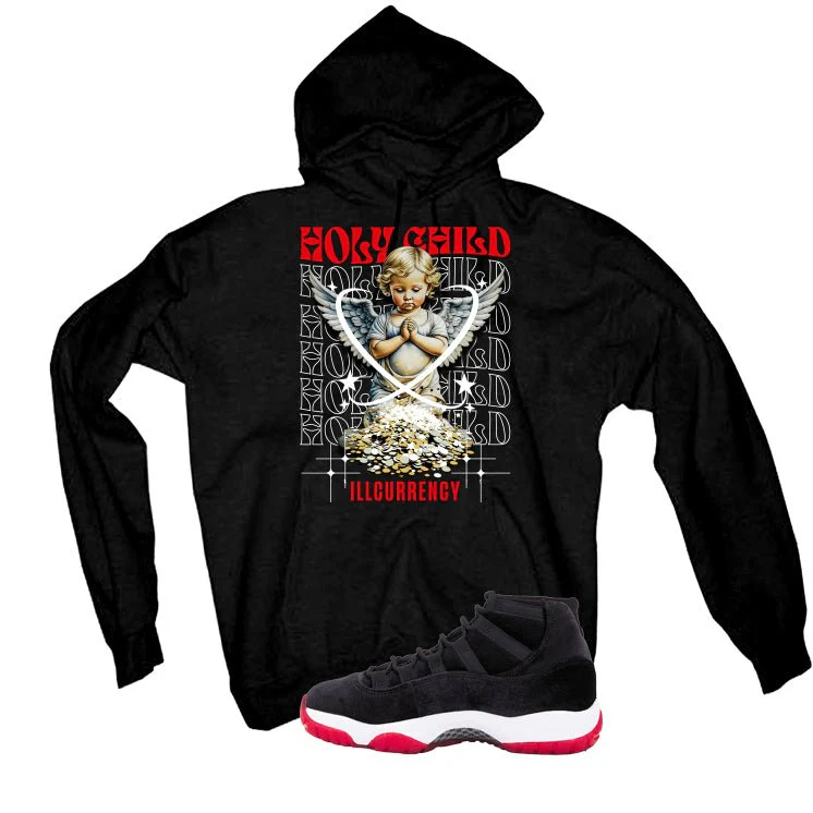 Air Jordan 11 Bred Velvet Black T-Shirt (Holy Child)| illcurrency - Image 3