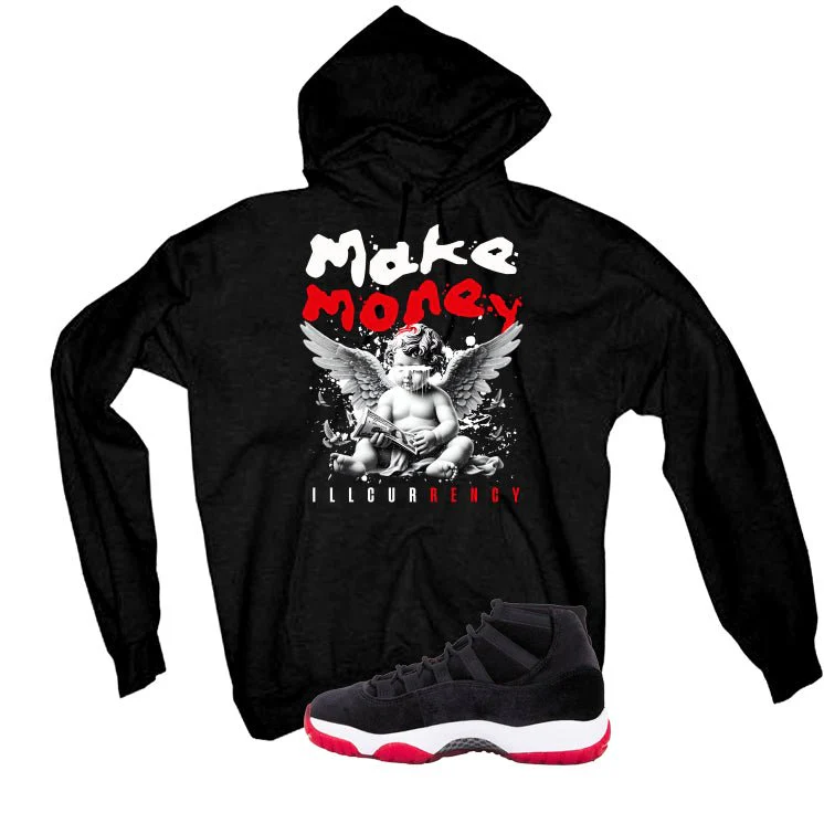 Air Jordan 11 Bred Velvet Black T-Shirt (Make Money)| illcurrency - Image 3