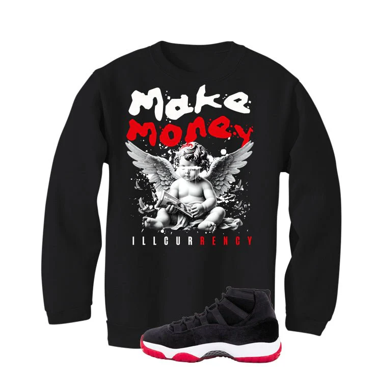 Air Jordan 11 Bred Velvet Black T-Shirt (Make Money)| illcurrency - Image 4