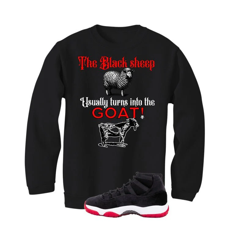 Air Jordan 11 Bred Velvet Black T-Shirt (the black sheep usually turns into the GOAT!)| illcurrency - Image 4