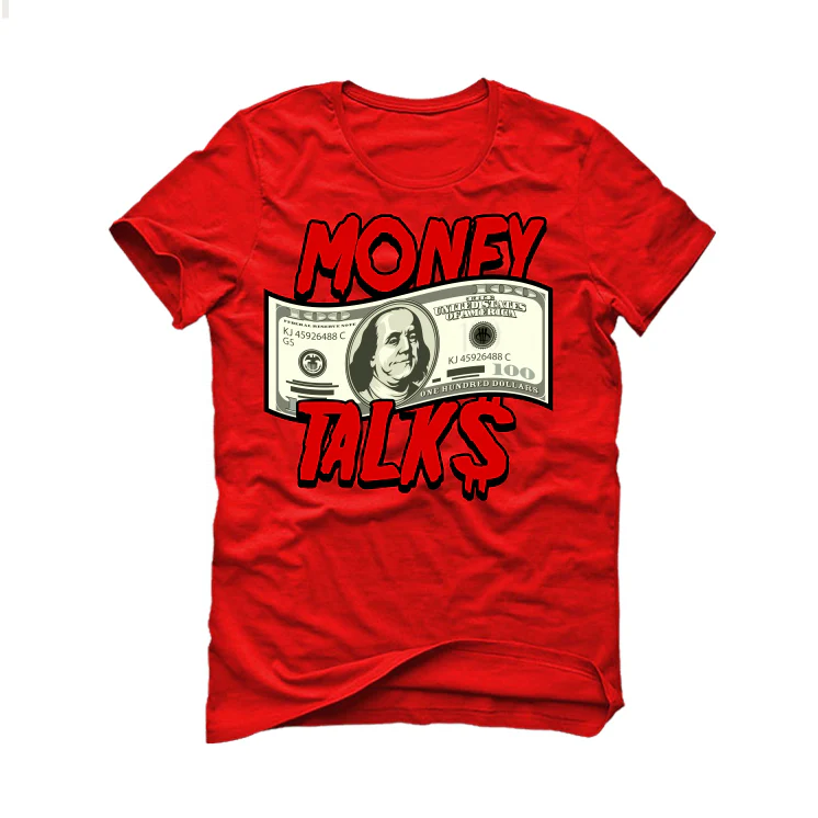 Air Jordan 11 “Cherry” Red T-Shirt (MONEY TALKS) - Image 2