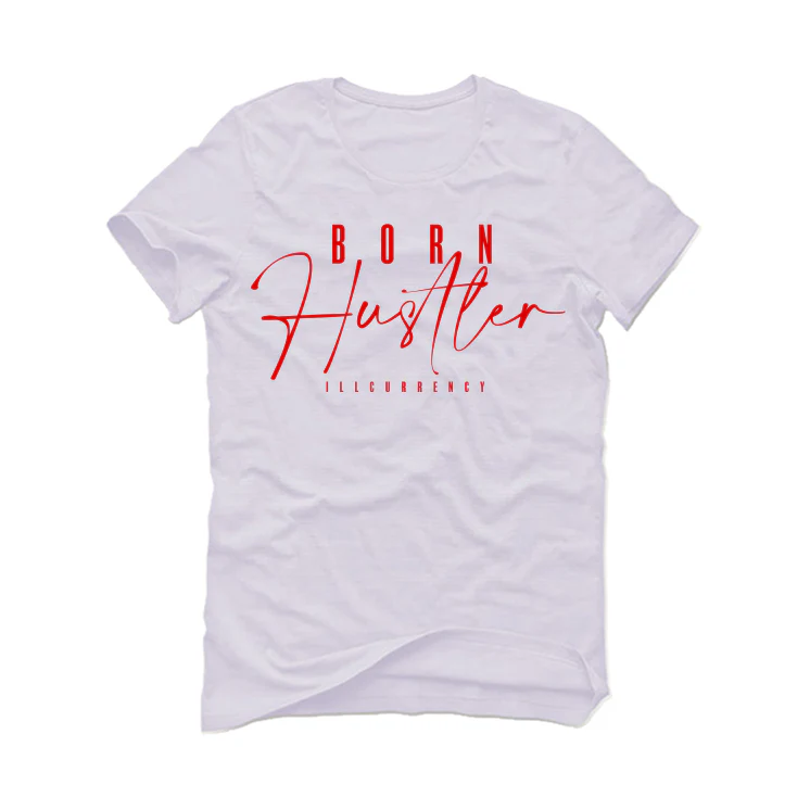 Air Jordan 11 “Cherry” White T-Shirt (Born Hustler) - Image 2