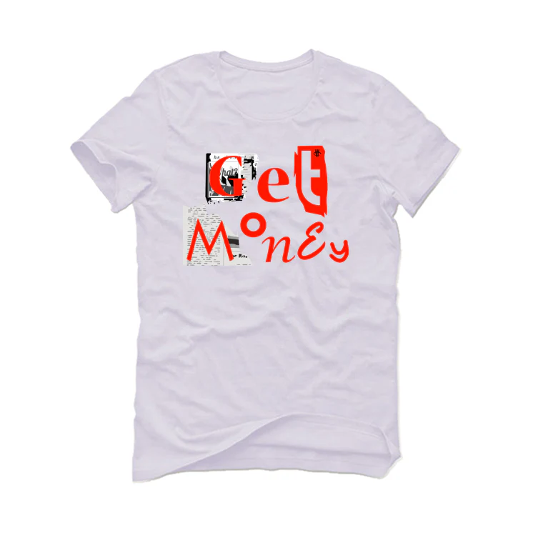 Air Jordan 11 “Cherry” White T-Shirt (GET MONEY) - Image 2