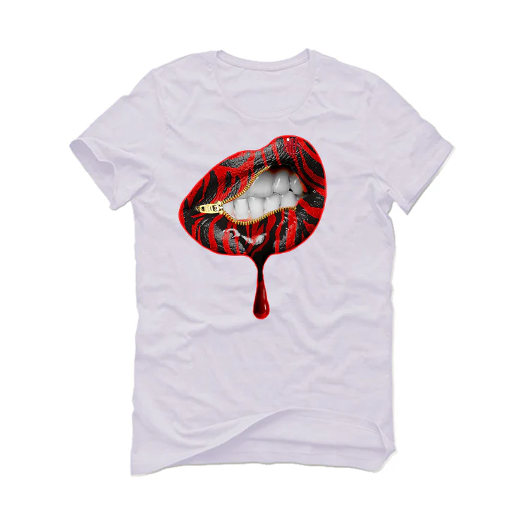 Air Jordan 11 “Cherry” White T-Shirt (LIPS UNSEALED) - Image 2