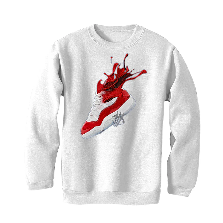 Air Jordan 11 “Cherry” White T-Shirt (SPLASH 11 RED) - Image 4