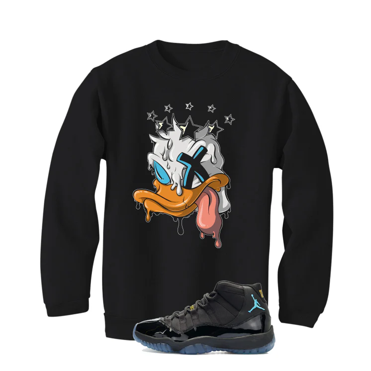 Air Jordan 11 Gamma Blue Matching T-Shirt, Sweatshirts & Hoodies Black T-Shirt (Ducked)| illcurrency - Image 4