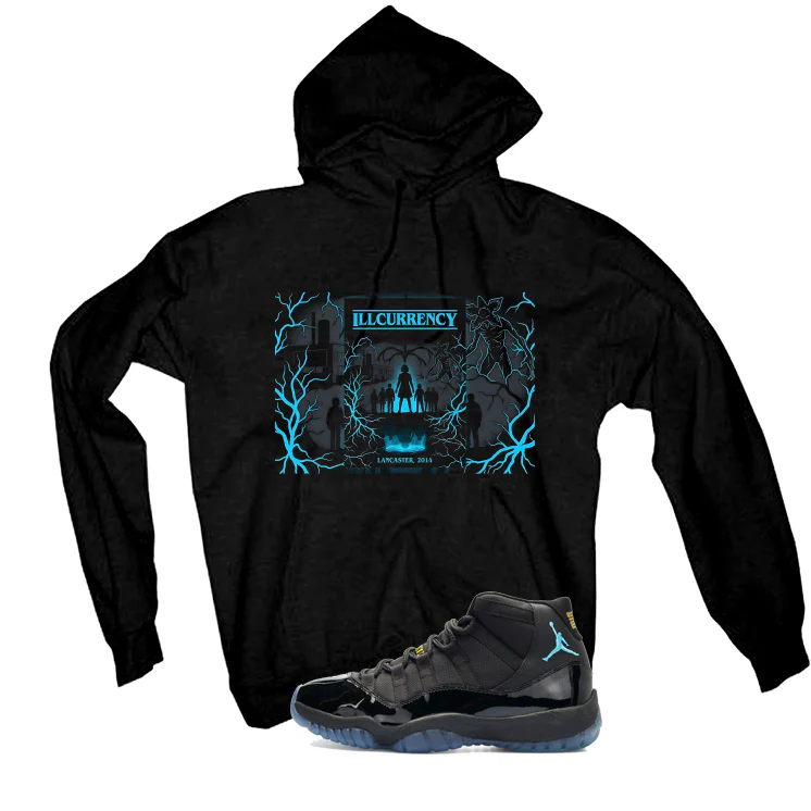 Air Jordan 11 Gamma Blue Matching T-Shirt, Sweatshirts & Hoodies Black T-Shirt (ill Strange)| illcurrency - Image 3