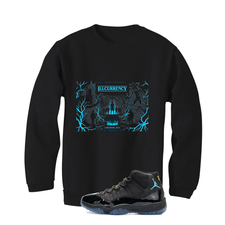 Air Jordan 11 Gamma Blue Matching T-Shirt, Sweatshirts & Hoodies Black T-Shirt (ill Strange)| illcurrency - Image 4