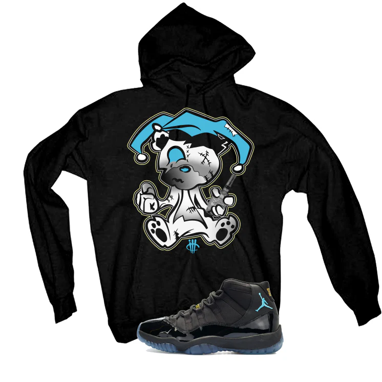 Air Jordan 11 Gamma Blue Matching T-Shirt, Sweatshirts & Hoodies Black T-Shirt (Teddy Joker)| illcurrency - Image 3
