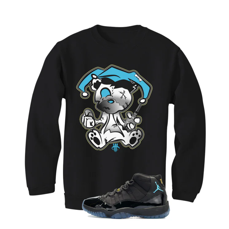Air Jordan 11 Gamma Blue Matching T-Shirt, Sweatshirts & Hoodies Black T-Shirt (Teddy Joker)| illcurrency - Image 4