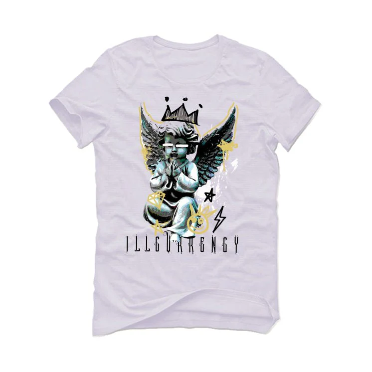 Air Jordan 11 Gratitude | ILLCURRENCY White T-Shirt (Graffiti Angel) - Image 2
