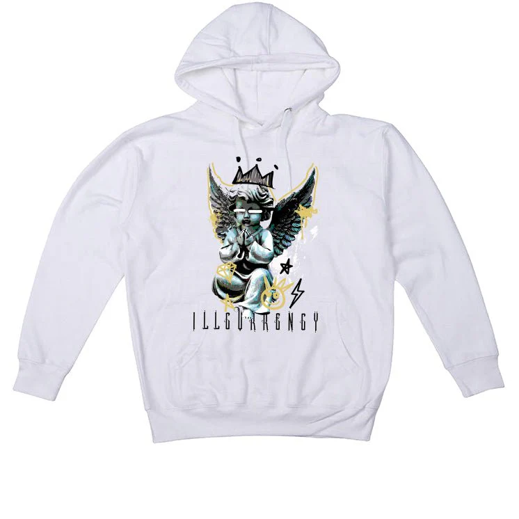 Air Jordan 11 Gratitude | ILLCURRENCY White T-Shirt (Graffiti Angel) - Image 3