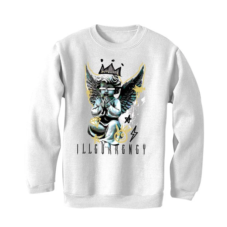 Air Jordan 11 Gratitude | ILLCURRENCY White T-Shirt (Graffiti Angel) - Image 4