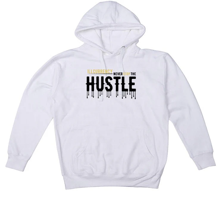 Air Jordan 11 Gratitude | ILLCURRENCY White T-Shirt (Never stop the hustle) - Image 3