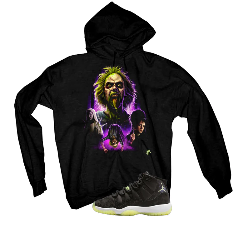 Air Jordan 11 GS Inner Beast Matching T-Shirt, Sweatshirts & Hoodies Black T-Shirt (Beetlejuice)| illcurrency - Image 3