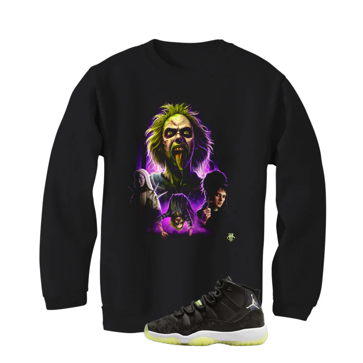 Air Jordan 11 GS Inner Beast Matching T-Shirt, Sweatshirts & Hoodies Black T-Shirt (Beetlejuice)| illcurrency - Image 4
