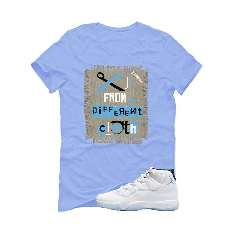 Air Jordan 11 Legend Blue Carolina Blue T-Shirt (Cut from a different cloth)| illcurrency - Image 2