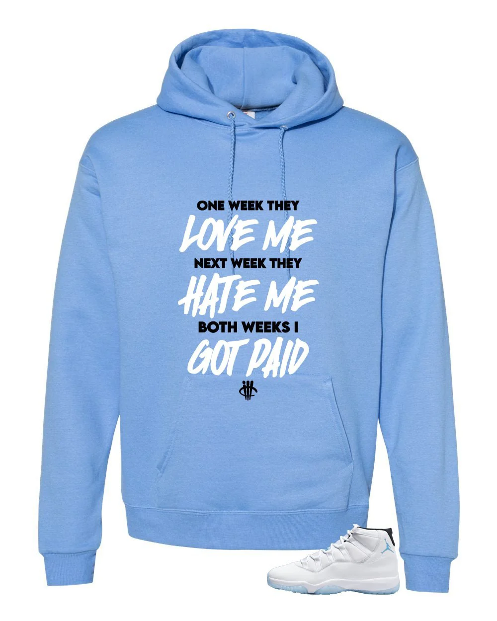 Air Jordan 11 Legend Blue Carolina Blue T-Shirt (Paid)| illcurrency - Image 3