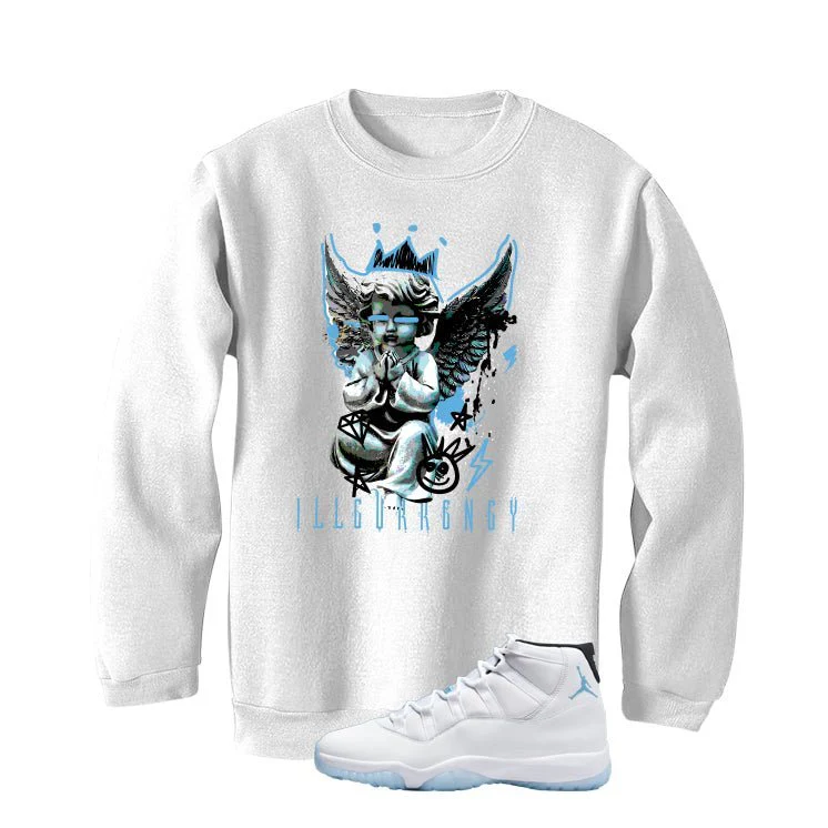 Air Jordan 11 Legend Blue White T-Shirt (Graffiti Angel)| illcurrency - Image 4