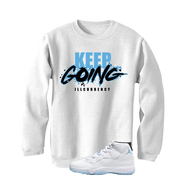 Air Jordan 11 Legend Blue White T-Shirt (keep Going)| illcurrency - Image 4