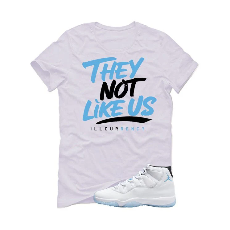 Air Jordan 11 Legend Blue White T-Shirt (They not like us)| illcurrency - Image 2