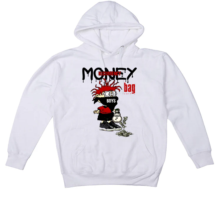 Air Jordan 11 Low “72-10” | illcurrency White T-Shirt (Money Bag Boys) - Image 3