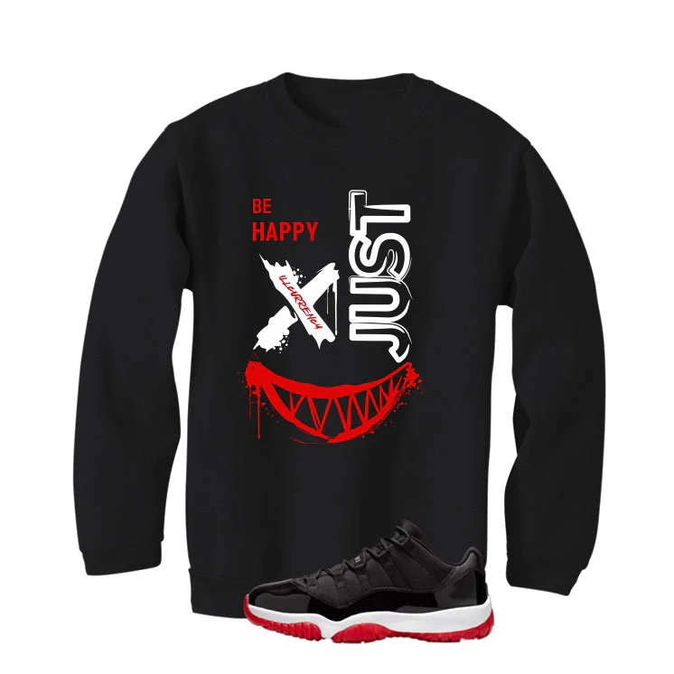 Air Jordan 11 Low Bred Black T-Shirt (Be Happy)| illcurrency - Image 4