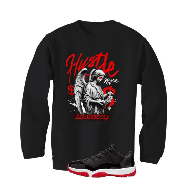 Air Jordan 11 Low Bred Black T-Shirt (Hustle More)| illcurrency - Image 4