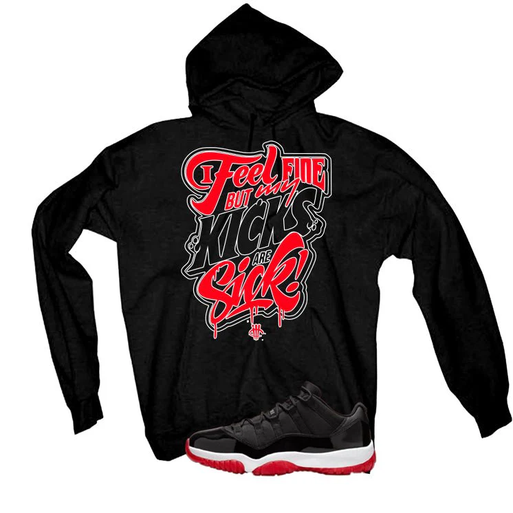 Air Jordan 11 Low Bred Black T-Shirt (Kicks Are Sick)| illcurrency - Image 3