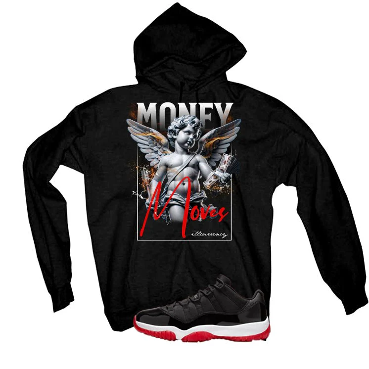 Air Jordan 11 Low Bred Black T-Shirt (Money Moves)| illcurrency - Image 3
