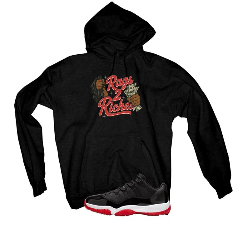 Air Jordan 11 Low Bred Black T-Shirt (rags 2 riches)| illcurrency - Image 3
