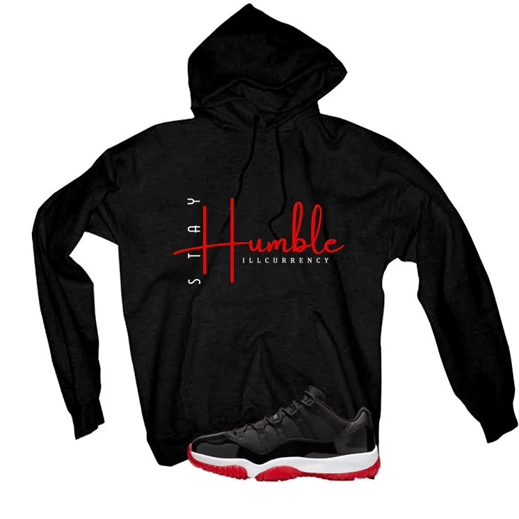Air Jordan 11 Low Bred Black T-Shirt (Stay Humble)| illcurrency - Image 3