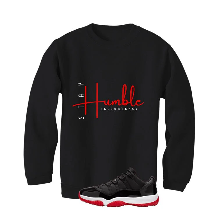 Air Jordan 11 Low Bred Black T-Shirt (Stay Humble)| illcurrency - Image 4