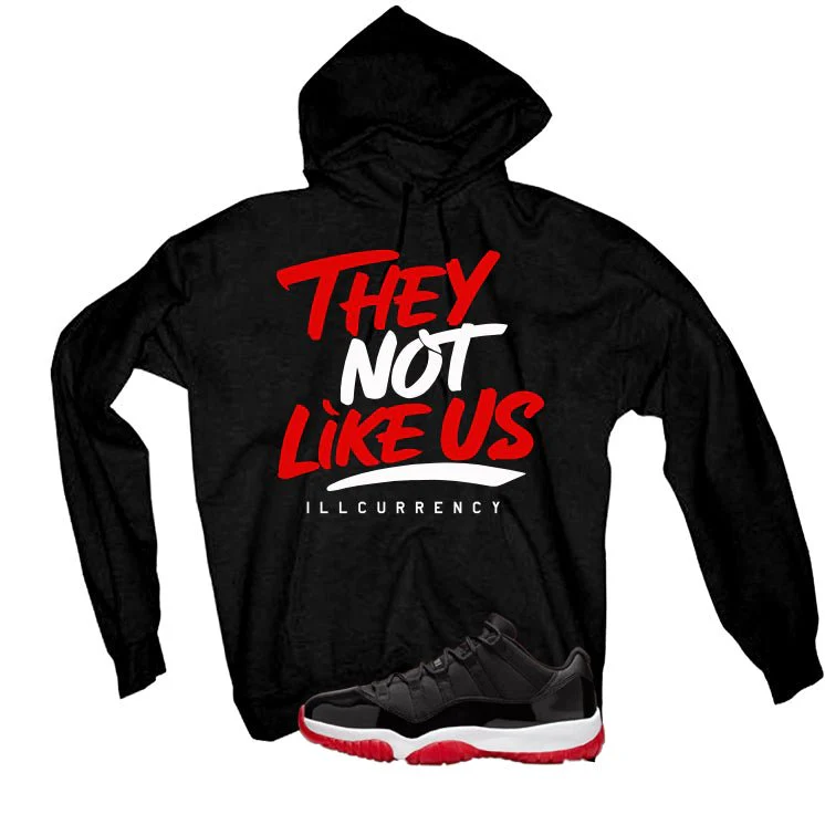 Air Jordan 11 Low Bred Black T-Shirt (They not like us)| illcurrency - Image 3
