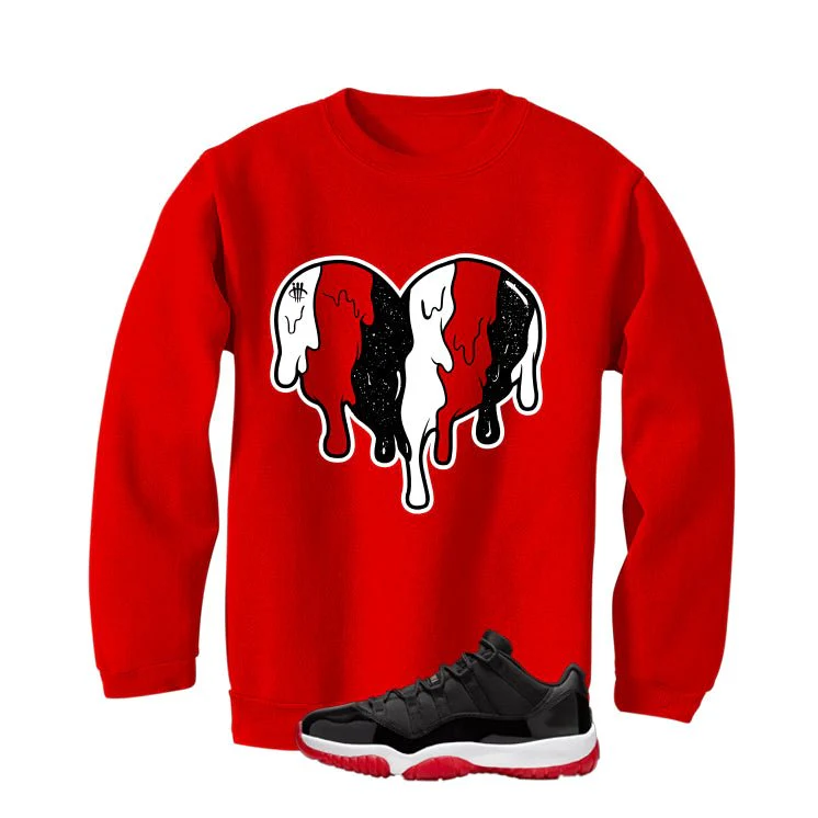 Air Jordan 11 Low Bred Red T-Shirt (Heart)| illcurrency - Image 4