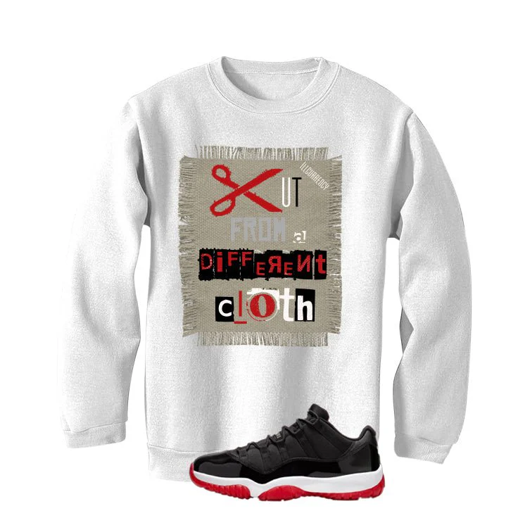 Air Jordan 11 Low Bred White T-Shirt (Cut from a different cloth)| illcurrency - Image 4