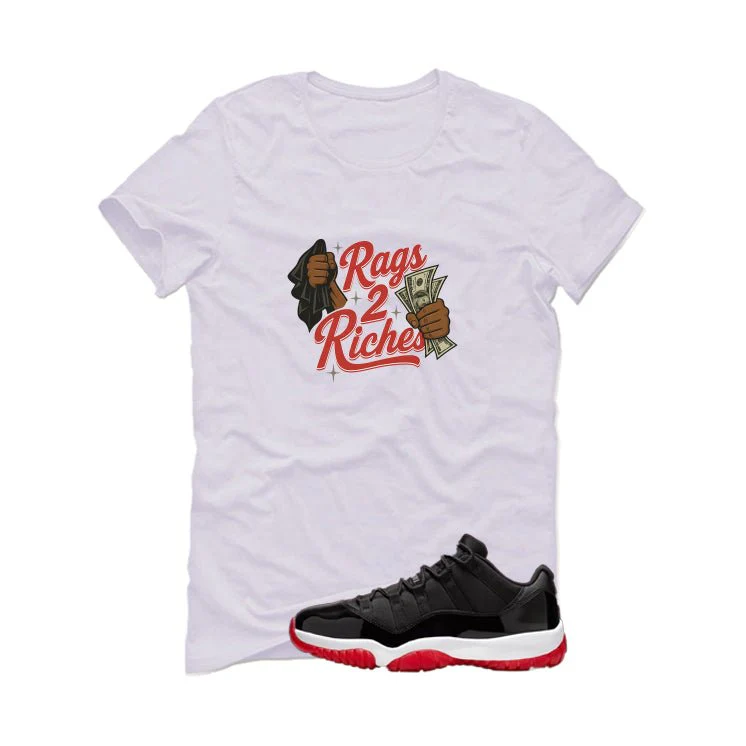 Air Jordan 11 Low Bred White T-Shirt (rags 2 riches)| illcurrency - Image 2
