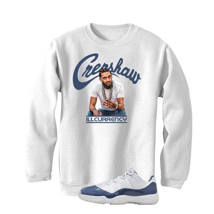 Air Jordan 11 Low Diffused Blue White T-Shirt (Crenshaw)| illcurrency - Image 4