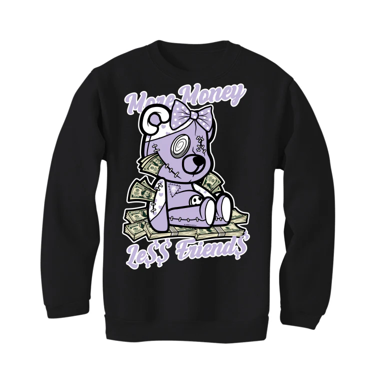 Air Jordan 11 Low "Pure Violet" | illcurrency Black T-Shirt (more money) - Image 4