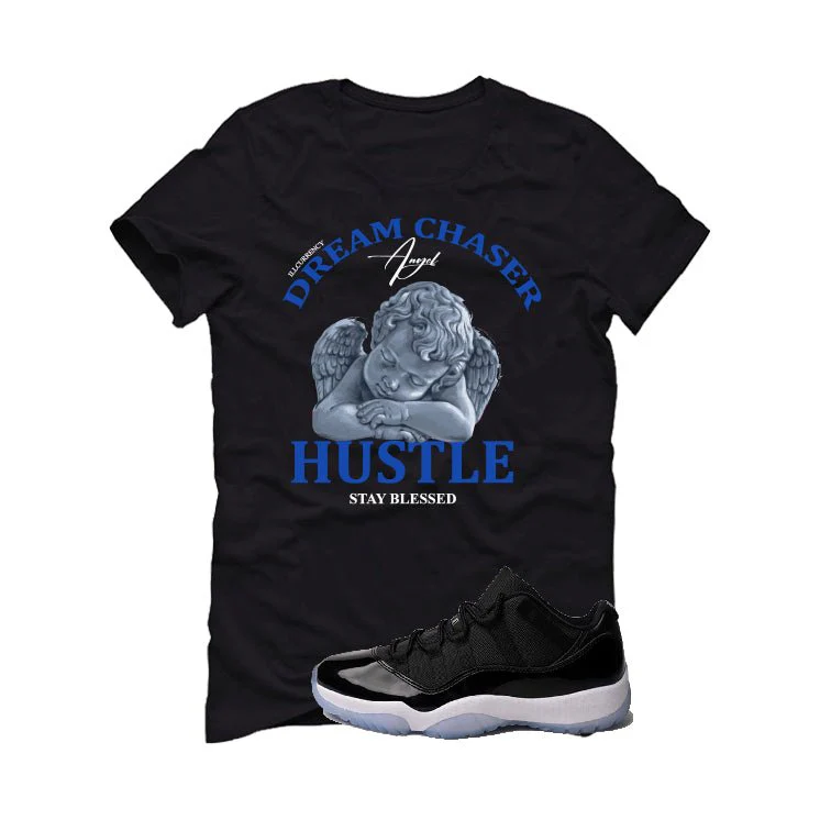Air Jordan 11 Low Space Jam Black T-Shirt (Dream Chaser Angel)| illcurrency - Image 2