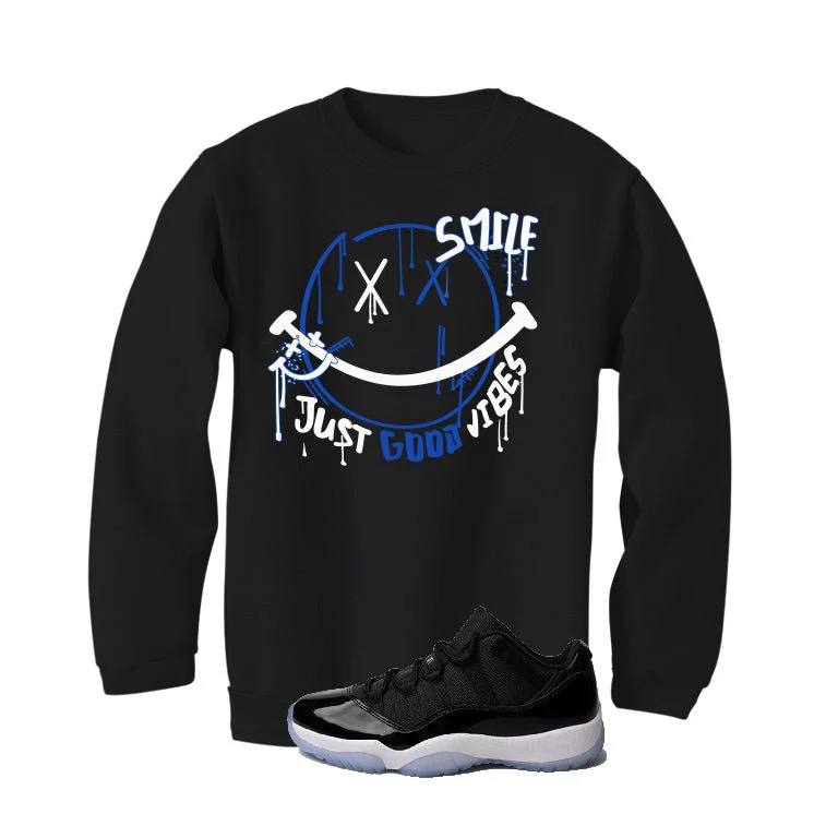 Air Jordan 11 Low Space Jam Black T-Shirt (Smile)| illcurrency - Image 4