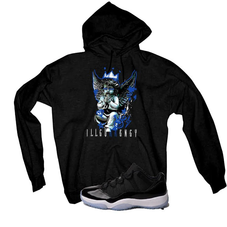 Air Jordan 11 Low “Space Jam” | illcurrency Black T-Shirt (Graffiti Angel) - Image 3