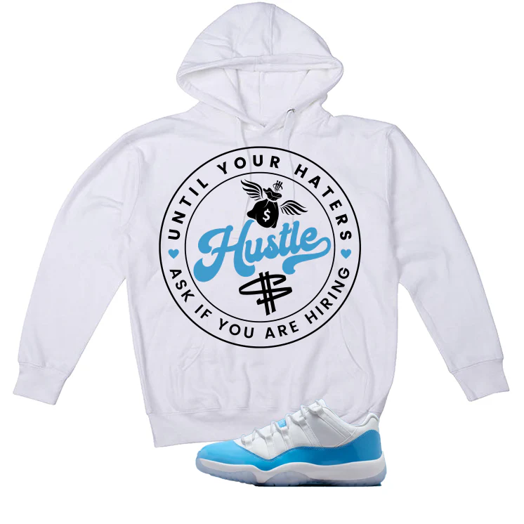 Air Jordan 11 Low University Blue Matching T-Shirt, Sweatshirts & Hoodies White T-Shirt (Haters Catch Up)| illcurrency - Image 3