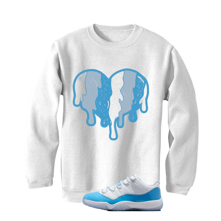 Air Jordan 11 Low University Blue Matching T-Shirt, Sweatshirts & Hoodies White T-Shirt (Heart)| illcurrency - Image 4