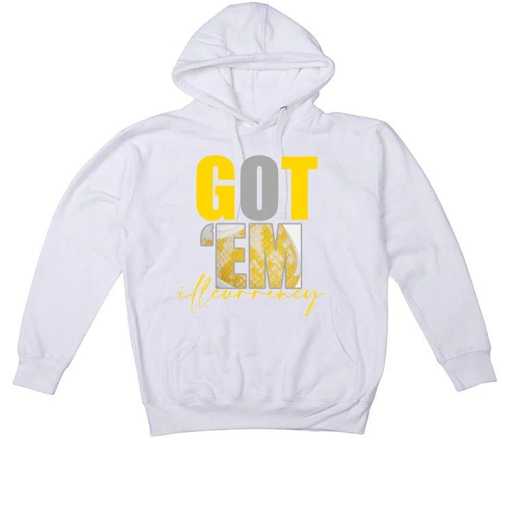Air Jordan 11 Low WMNS “Yellow Snakeskin” White T-Shirt (Got Em) - Image 3