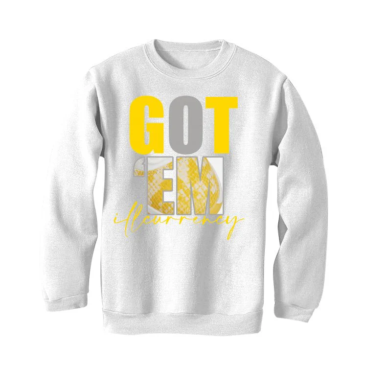 Air Jordan 11 Low WMNS “Yellow Snakeskin” White T-Shirt (Got Em) - Image 4