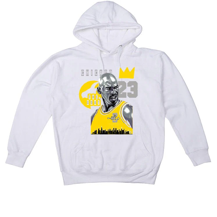 Air Jordan 11 Low WMNS “Yellow Snakeskin” White T-Shirt (The Goat) - Image 3