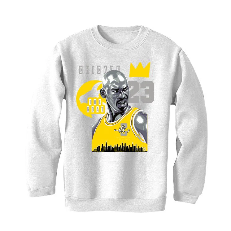 Air Jordan 11 Low WMNS “Yellow Snakeskin” White T-Shirt (The Goat) - Image 4