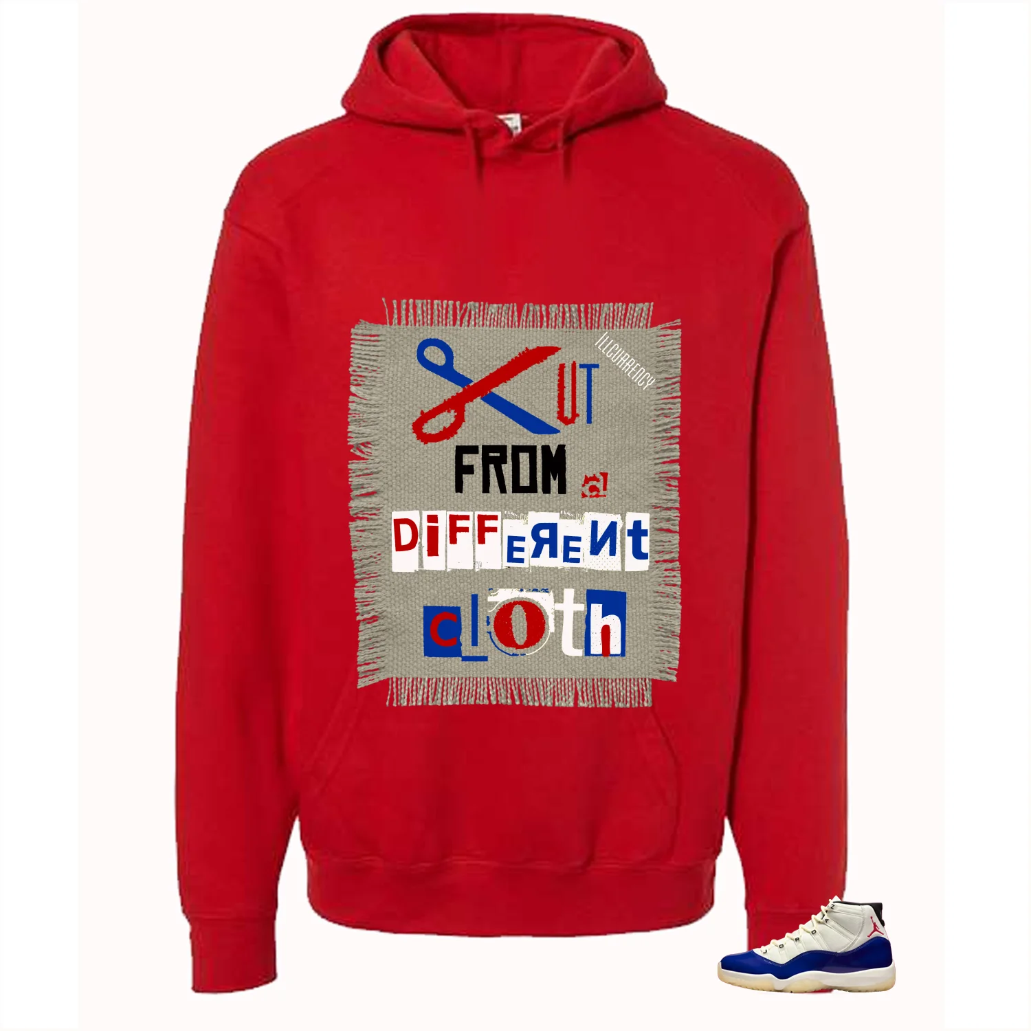 Air Jordan 11 Rare Air Matching T-Shirt, Sweatshirts & Hoodies Red T-Shirt (Cut from a different cloth)| illcurrency - Image 3